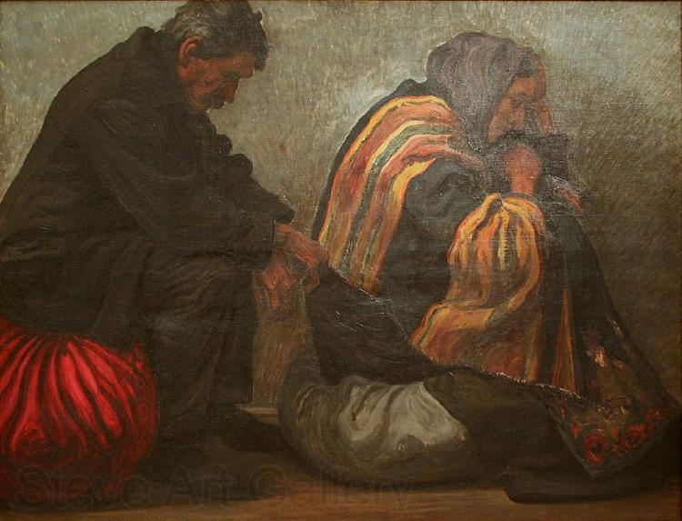 Karel Myslbek Exiles Spain oil painting art